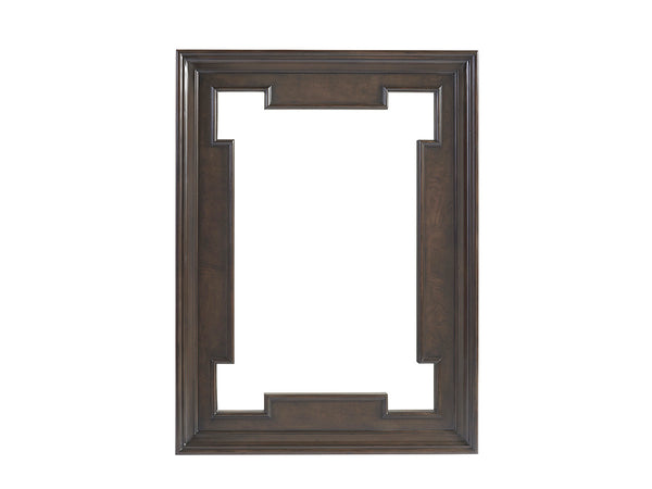 Lexington Barclay Butera Highwood Rectangular Mirror - Chic Hollywood Regency Design With Elegant White Ash Burl Accents Wilshire  915-205