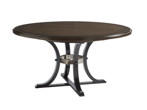 Lexington Barclay Butera Layton Dining Table - Luxe Hollywood Regency Style With Wilshire Gray Finish And Black Nickel Accents Wilshire  915-875c
