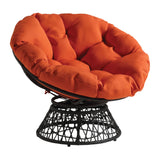 OSP Home Furnishings Papasan Chair Orange