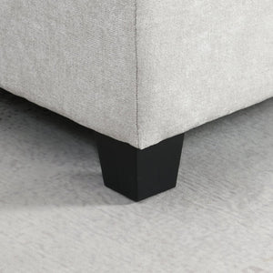 English Elm [new U-shaped Chenille Sectional Six Seat Tufted Couch with Usb Charging Storage Light Gray N723S1191K
