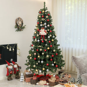 English Elm Homcom 7.5Ft Lifelike Artificial Christmas Tree With 1346 Branch Tips, Auto Open Design For Easy Setup W2225P229280