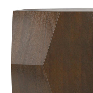 English Elm Eisley Acacia Veneer Coffee Table Geometric Base Walnut Finish Low Profile Living Room B136P429078