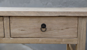 Lilys 51" Rustic Elmwood Console With Two Drawers Weathered Natural 9162-NA