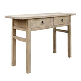 Lilys 51" Rustic Elmwood Console With Two Drawers Weathered Natural 9162-NA