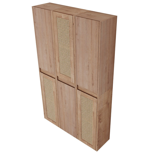 English Elm 36" Bathroom Side Cabinet - Wall-Mounted Floating Design With Soft-Close Doors & Versatile Storage W999S00341