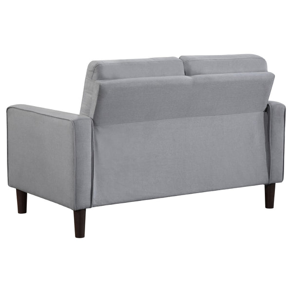 English Elm Harvey Grid Tufted Track Arm Loveseat in Neutral Performance Fabric for Compact Spaces B062P440341