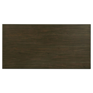 English Elm Preston Farmhouse Dining Table with 2 Smooth-Glide Drawers, Distressed White & Brown Top, 72" B062P350425