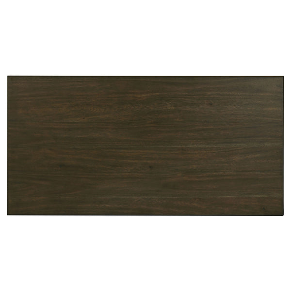 English Elm Preston Farmhouse Dining Table with 2 Smooth-Glide Drawers, Distressed White & Brown Top, 72" B062P350425