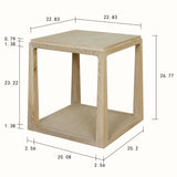 Lily Casa Square Side Table Whitewash 25X25X27H