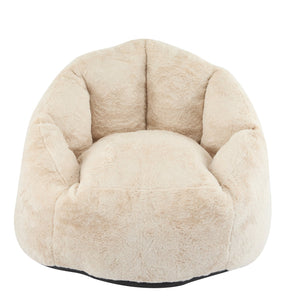 English Elm Christopher Knight Home® - Albi Velvety Beige Indoor Armchair-Style Bean Bag — Eco-Friendly Shredded Foam, Compact Cozy Accent N775P265487B