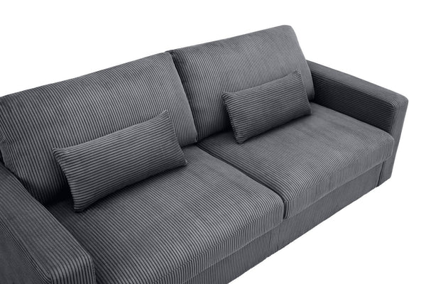 English Elm Modern Fabric Loveseat with Fsc Wood Frame Spring Cushions and Washable Covers W5515P443357