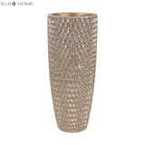 Geometric Textured Vase - Gold 9166-025 Elk Home