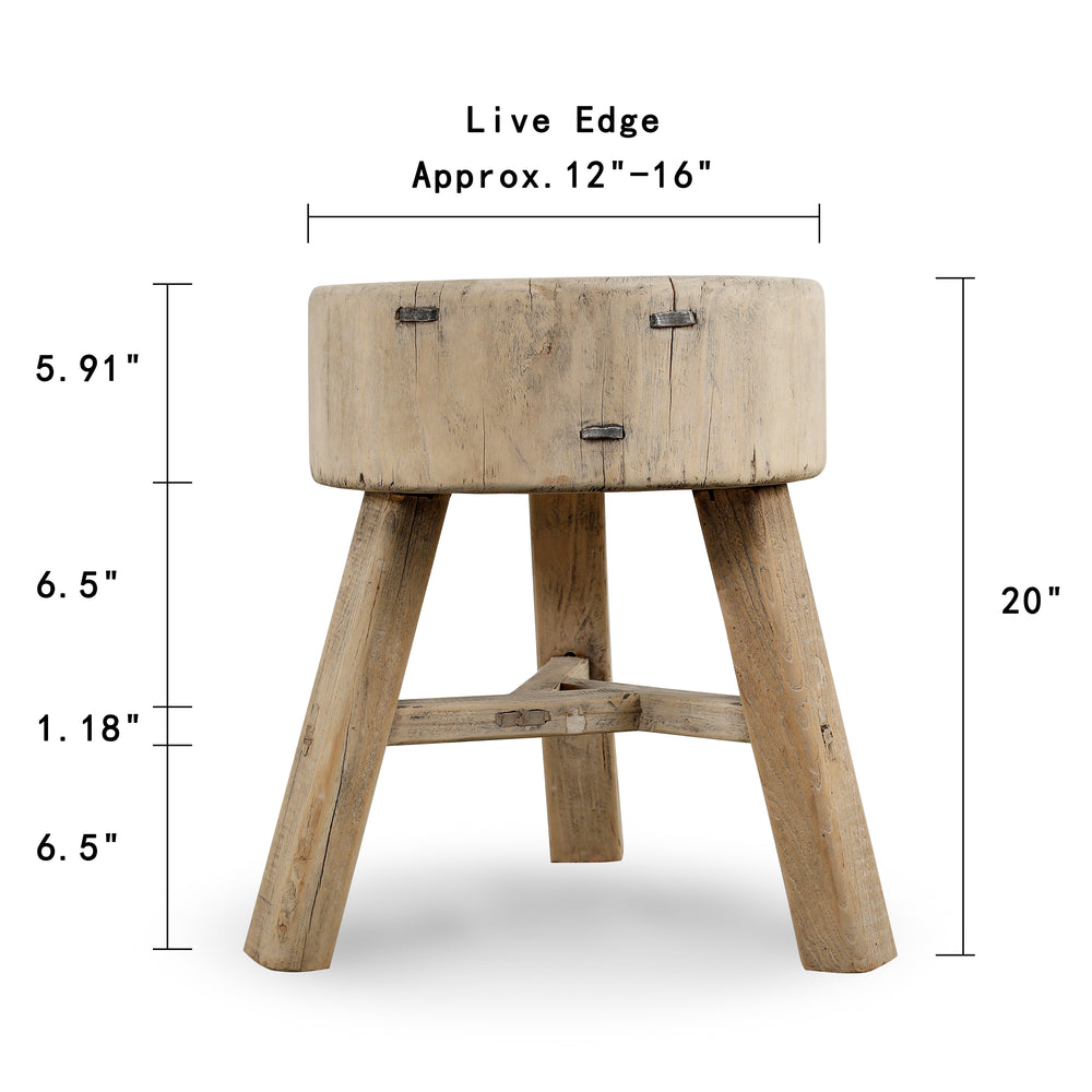 Lilys Capri Live Edge Round Table Approx.15-16“D 20"H 9167-NA