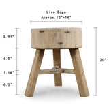 Lilys Capri Live Edge Round Table Approx.15-16“D 20"H 9167-NA