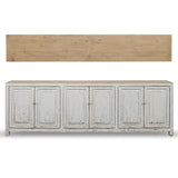 Lilys Amalfi Six Door Two Tones Sideboard Distressed White 110X18X36H 9168-W