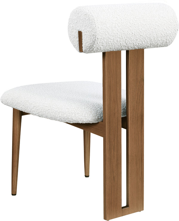 Dario Cream Boucle Fabric Dining Chair 916Cream-C Meridian Furniture