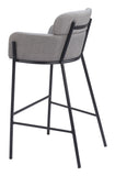 Bremor Barstool Slate Gray 110173 Zuo Modern