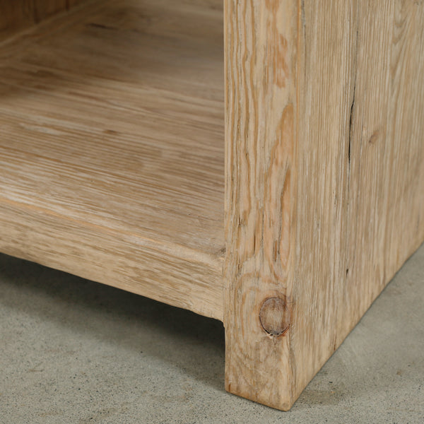 Lilys Waterfall Side Table With Shelf 9170-NA