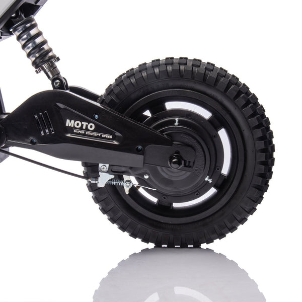 English Elm 24v Kids Electric Motocross Motorcycle 200w Hub Motor Suspension Led Bluetooth Audio Pink W1578P225049