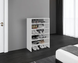 English Elm Fm Furniture Houston Four Shelf Shoe Rack Wenge Engineered Wood Entryway Organizer B128S00260