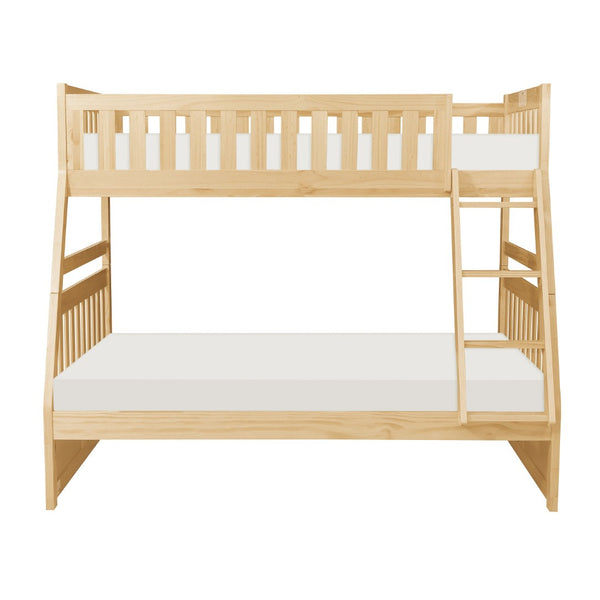 English Elm Bunk Bed Twin Over Full Solid Pine Frame with Guard Rails for Youth Bedroom B011S02436