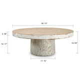 Lilys Amalfi Two Tones Mushroom Coffee Table42X42X16 9172-W