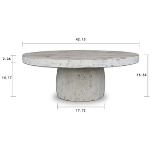 Lilys Amalfi Two Tones Mushroom Coffee Table42X42X16 9172-W