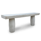 Lilys Approx. 88" Long Capri Live Edge Primitive Console Table Distressed White 9173-W