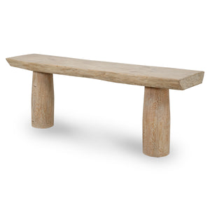 Lilys 88" Long Capri Live Edge Primitive Console Table Weathered Natural Size Vary 9173-NA