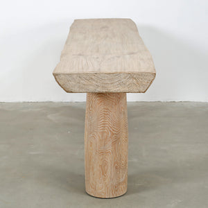 Lilys 88" Long Capri Live Edge Primitive Console Table Weathered Natural Size Vary 9173-NA