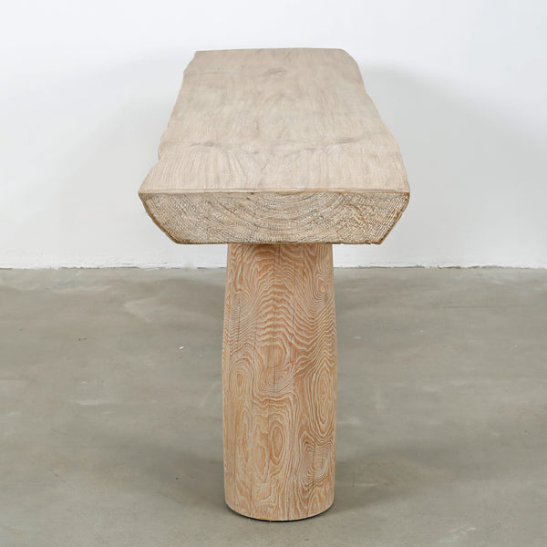 Lilys 88" Long Capri Live Edge Primitive Console Table Weathered Natural Size Vary 9173-NA