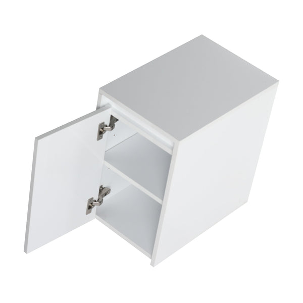English Elm 12" Bathroom Side Cabinet - Wall-Mounted, Glossy White Finish, Soft-Close Doors, Space Saver Design W999P312082