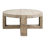 Lilys Capri Round Coffee Table Cross Leg Weathered Natural 36X36 9175-S