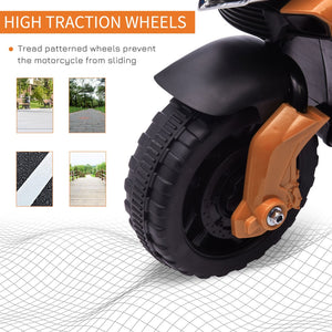 English Elm Aosom 12v Kids Battery Powered Atv Quad with Led Lights Music Usb Treaded Tires W2225P249810