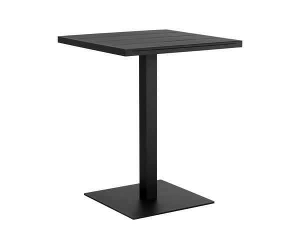 Sunpan Merano Bar Table - Modern Sleek Design with Durable Powder Coated Aluminum for Indoor and Outdoor Use Black