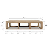 Lilys Capri Coffee Table With Arrow-Shaped Legs Weathered Natural 72X36X16 9177-NA