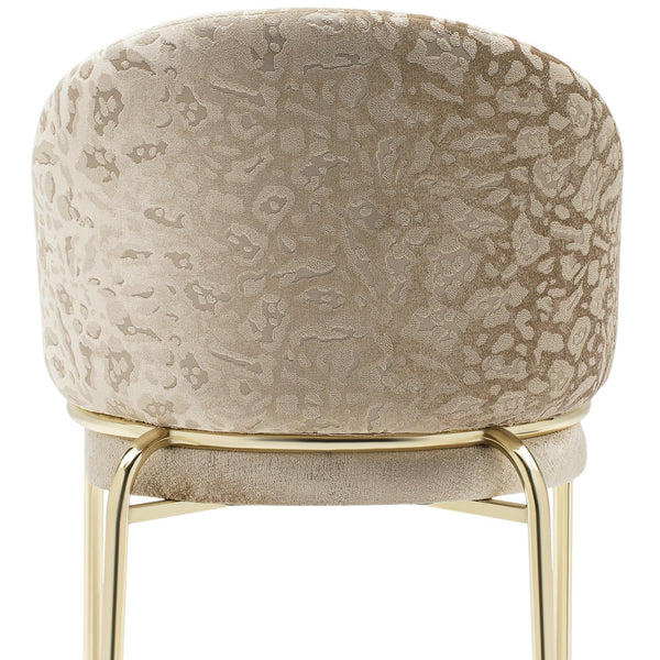 English Elm Onyx Luxe Velvet & Chenille Accent Chair with Gold Metal Frame — Plush Comfort, Durable Chic (96) Beige B009P332649
