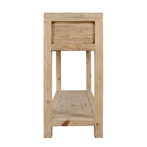 Lilys 70" Capri 4 Drawers Sideboard Weathered Natural Pinewood Solid Top 9179