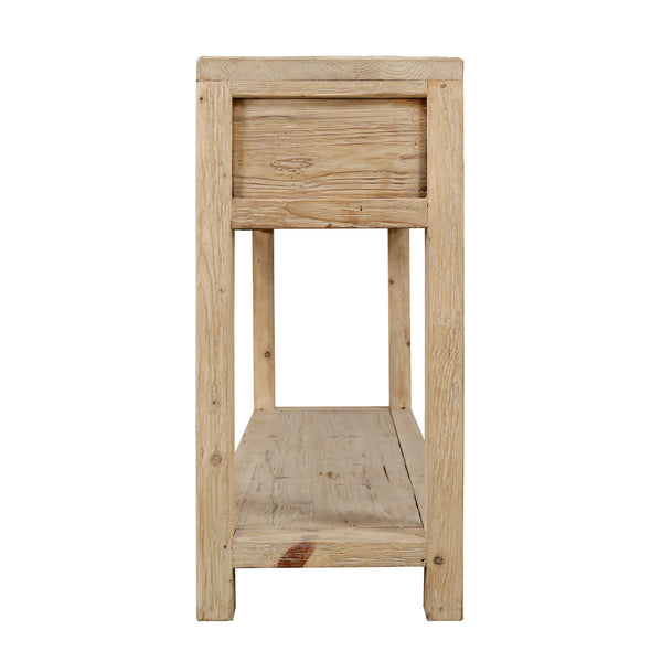 Lilys 70" Capri 4 Drawers Sideboard Weathered Natural Pinewood Solid Top 9179