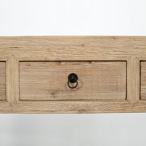 Lilys 70" Capri 4 Drawers Sideboard Weathered Natural Pinewood Solid Top 9179