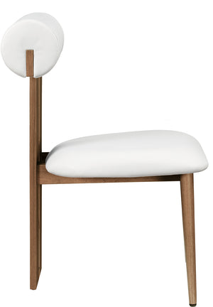 Dario Cream Vegan Leather Dining Chair 917Cream-C Meridian Furniture