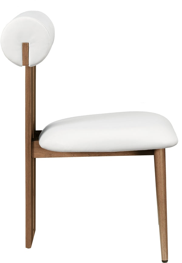 Dario Cream Vegan Leather Dining Chair 917Cream-C Meridian Furniture