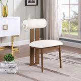 Dario Cream Vegan Leather Dining Chair 917Cream-C Meridian Furniture