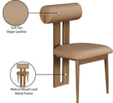 Dario Tan Vegan Leather Dining Chair 917Tan-C Meridian Furniture