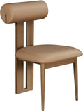 Dario Tan Vegan Leather Dining Chair 917Tan-C Meridian Furniture