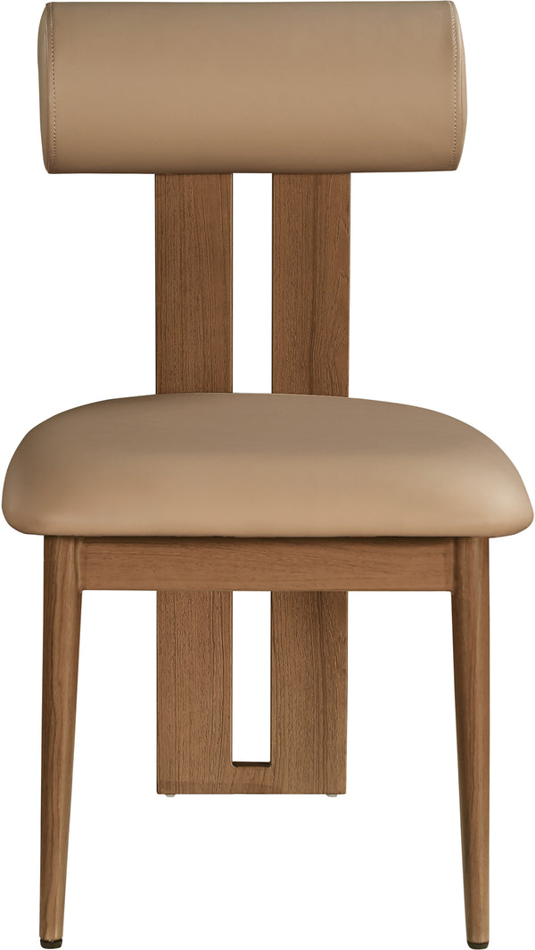 Dario Tan Vegan Leather Dining Chair 917Tan-C Meridian Furniture