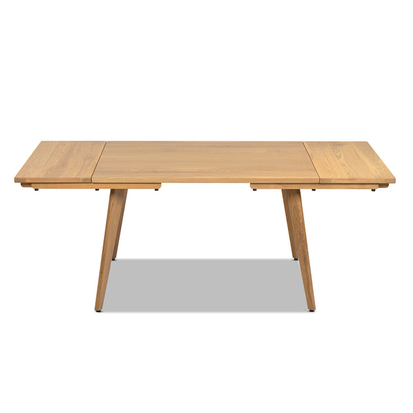 English Elm Jennifer Taylor Home - Capri Solid Red Oak Extendable Dining Table 47–78.5" Seating 4–6, Mid-Century Tapered Legs, Grain Finish Brown B2719P395575