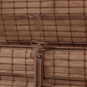 English Elm Bamboo Light Filtering Roman Shade 64"L - Eco-Friendly Natural Woven Window Treatment For Privacy B035129697