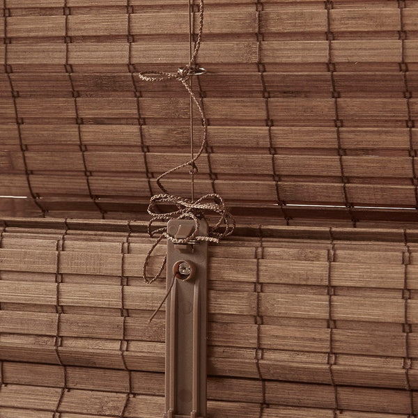 English Elm Bamboo Light Filtering Roman Shade 64"L - Eco-Friendly Natural Woven Window Treatment For Privacy B035129697