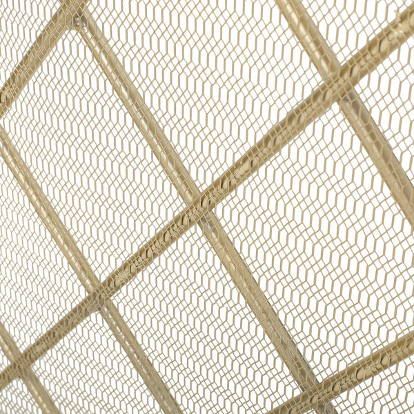 English Elm Christopher Knight Home® - FIRE Amiyah 3-Panel Iron Fireplace Screen - Decorative Protective Mesh Shield for Hearth Safety and Style Gold 61127.00GLD